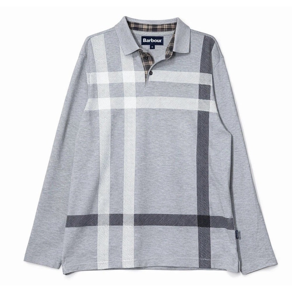 Barbour Men's Blaine Tailored-Fit Tartan Long-Sleeve Polo Shirt